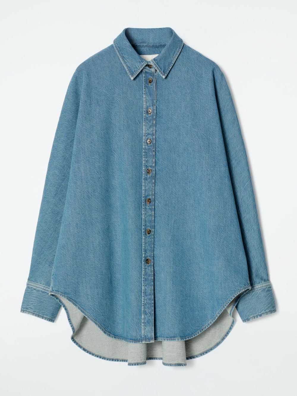 COS Light Blue Denim Button-Down Shirt